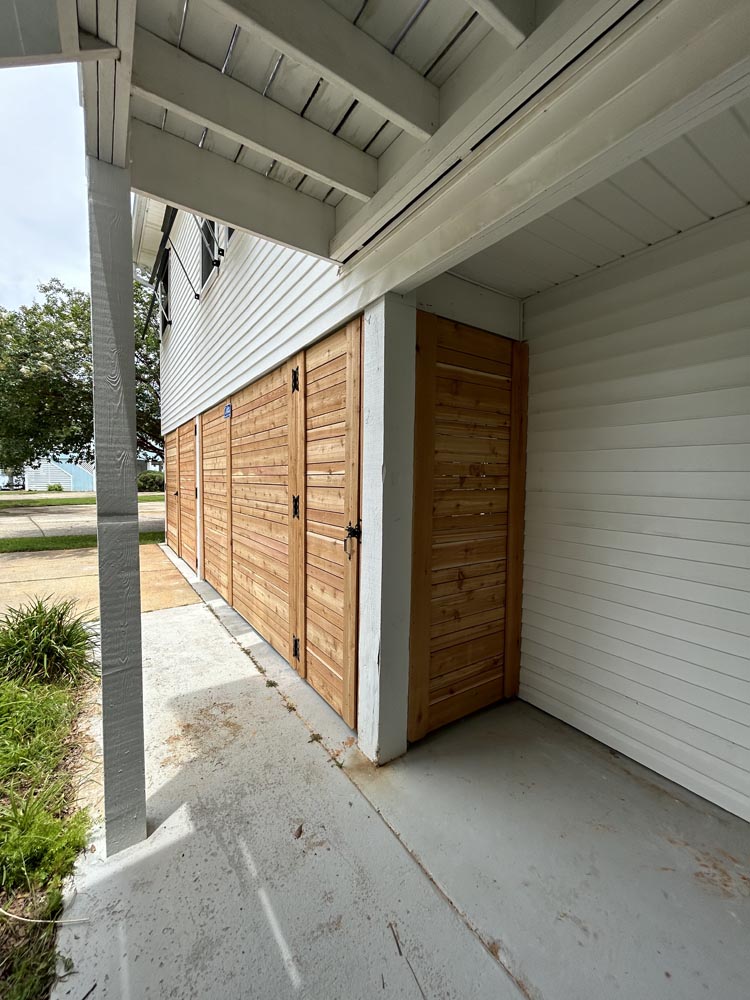 Horizontal Wooden Fence for Enclosed Patio