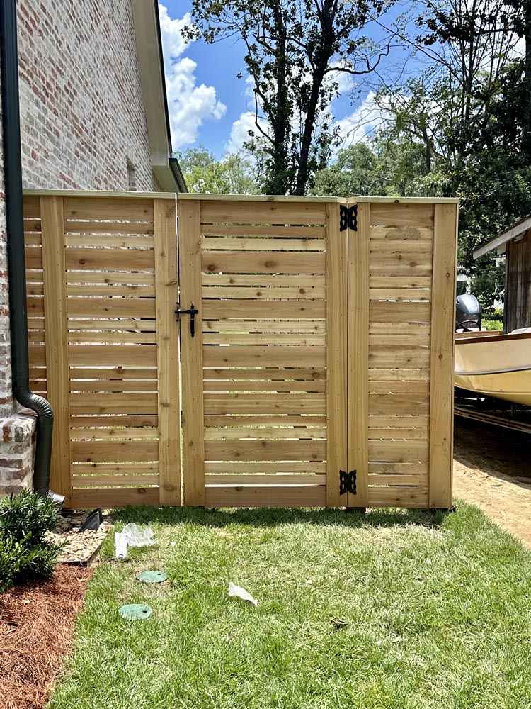 Horizontal Wood Fence & Gate Project