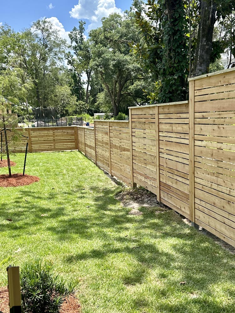 Horizontal Wood Fence & Gate Project