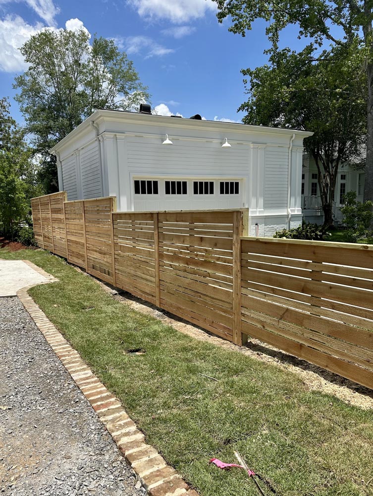 Horizontal Wood Fence & Gate Project