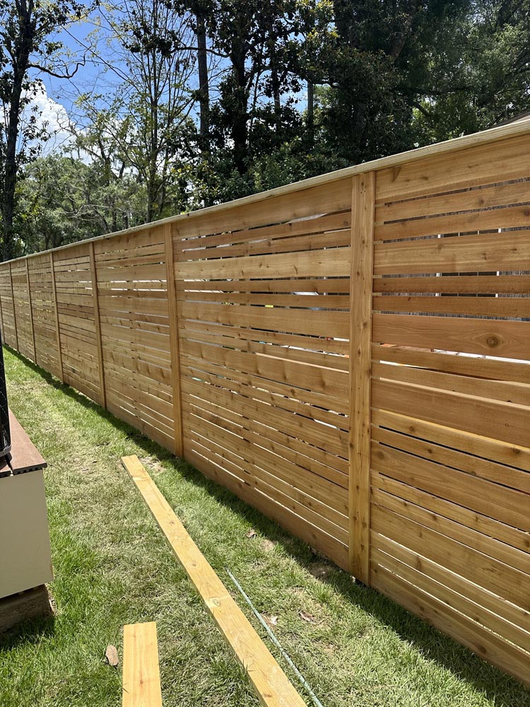 Horizontal Wood Fence & Gate Project