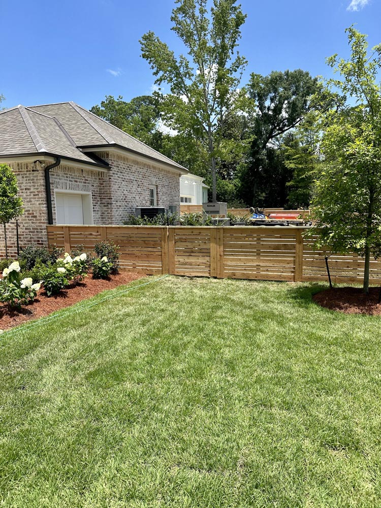 Horizontal Wood Fence & Gate Project