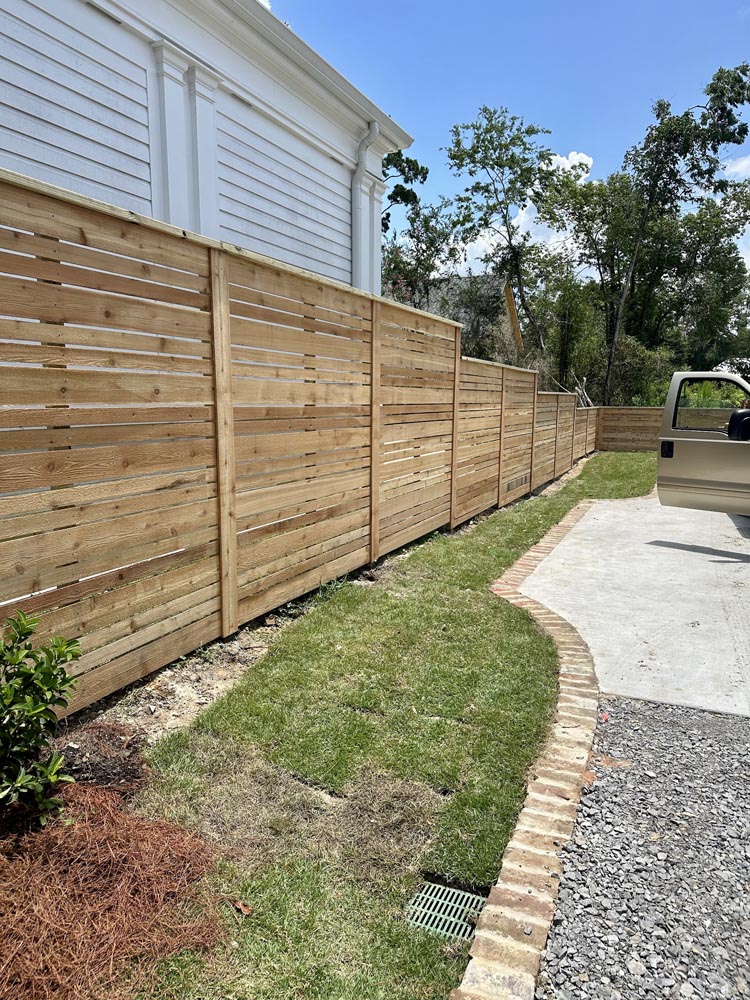 Horizontal Wood Fence & Gate Project