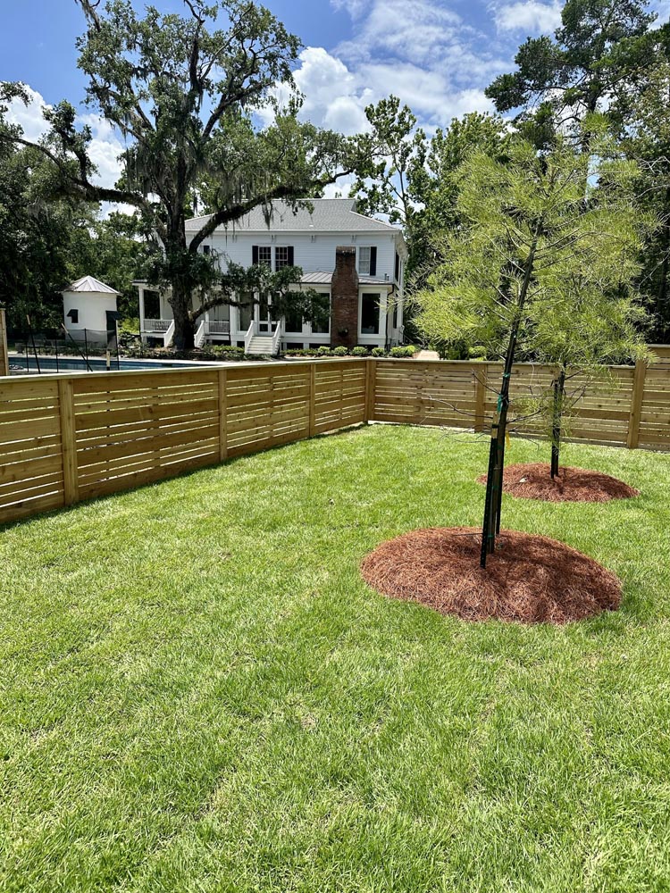 Horizontal Wood Fence & Gate Project