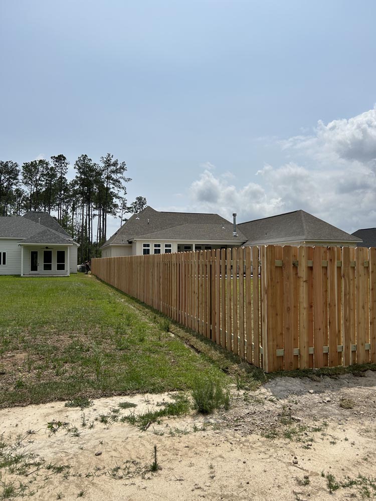 Wood Shadowbox Fencing & Gate